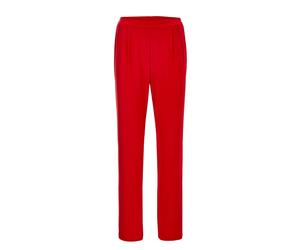 Schlupfhose GOLDNER "Trageangenehme Jerseyhose Martha mit Bundfalten", Damen, Gr. 46, N-Gr, rot, Obermaterial: 95% Polyester PES. 5% Elasthan EL., festlich, normal, Hosen Schlupfhose, Ohne (86163405-4