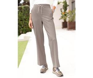 Schlupfhose grau-beige-gemustert 36