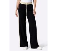 Schlupfhose HEINE, Damen, Gr. 40, Normalgrößen, schwarz, sand, 75% Polyester, 21% Viskose, 4% Elasthan, gemustert, mehrfarbig, Hosen Schlupfhose (54637222-40) schwarz, sand