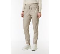 Schlupfhose in Lederoptik mit Cargotaschen beige 46