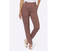 Schlupfhose INSPIRATIONEN, Damen, Gr. 48, Normalgrößen, braun (rotbraun, weiß, bedruckt), 100% Viskose, bedruckt, gemustert, mehrfarbig, lang, Hosen Schlupfhose (24354933-48) rotbraun, weiß, bedruckt