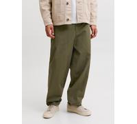 Schlupfhose JACK & JONES "JPSTEVAN ELVARO JOGGER SN", Herren, Gr. S, N-Gr, grün (ivy grün), Web, Obermaterial: 100% Baumwolle, unifarben, relaxed fit lang, Hosen Schlupfhose, Baumwolle, barrel fit (26