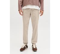 Schlupfhose JACK & JONES "JPSTGORDON DYLAN JOGGER", Herren, Gr. L, N-Gr, beige (string), Web, Obermaterial: 98% Baumwolle, 2% Elasthan, unifarben, regular fit lang, Hosen Schlupfhose, Baumwollmischung