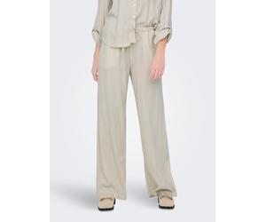 Schlupfhose JDY "JDYCAYA LINEN MW PANT WVN DIA", Damen, Gr. M, Länge 32, moonbeam, Web, Obermaterial: 90% Viskose, 10% Leinen, unifarben, lang, Hosen Schlupfhose, Sommerhose mit Leinen (86572547-M) mo