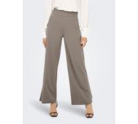 Schlupfhose JDY "JDYLOUISVILLE CATIA WIDE PANT JRS NOOS", Damen, Gr. M (38), Länge 30, braun (driftwood), Jersey, Obermaterial: 95% Polyester, 5% Elasthan, unifarben, relaxed fit lang, Hosen Schlupfho
