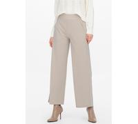 Schlupfhose JDY "JDYLOUISVILLE CATIA WIDE PANT JRS NOOS", Damen, Gr. S (36), Länge 30, grau (chateau gray), Jersey, Obermaterial: 95% Polyester, 5% Elasthan, unifarben, relaxed fit lang, Hosen Schlupf