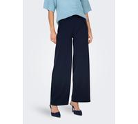 Schlupfhose JDY "JDYLOUISVILLE CATIA WIDE PANT JRS NOOS", Damen, Gr. XS (34), Länge 32, schwarz (schwarz iris), Jersey, Obermaterial: 95% Polyester, 5% Elasthan, unifarben, relaxed fit lang, Hosen Sch