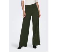 Schlupfhose JDY "JDYLOUISVILLE CATIA WIDE PANT JRS NOOS", Damen, Gr. XXL (44), Länge 32, grün (forest night), Jersey, Obermaterial: 95% Polyester, 5% Elasthan, unifarben, relaxed fit lang, Hosen Schlu