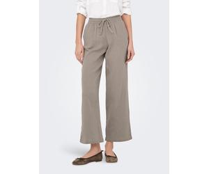 Schlupfhose JDY "JDYTHEIS LIFE WIDE PANT WVN NOOS", Damen, Gr. XS (34), Länge 32, beige (brindle), Web, Obermaterial: 100% Baumwolle, unifarben, relaxed fit knöchellang, Hosen Schlupfhose, Baumwolle (