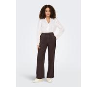 Schlupfhose JDY "JDYTHEIS LIFE WIDE PANT WVN NOOS", Damen, Gr. XS (34), Länge 32, braun (chocolate torte), Web, Obermaterial: 100% Baumwolle, unifarben, relaxed fit knöchellang, Hosen Schlupfhose, Bau