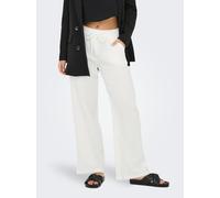 Schlupfhose JDY "JDYTHEIS LIFE WIDE PANT WVN NOOS", Damen, Gr. XS (34), Länge 32, weiß (cloud dancer), Web, Obermaterial: 100% Baumwolle, unifarben, relaxed fit knöchellang, Hosen Schlupfhose, Baumwol