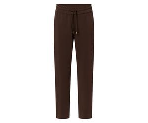 Schlupfhose JOOP "Taldia", Damen, Gr. 40, N-Gr, braun (schwarz braun), Sweatware, Obermaterial: 50% Polyester, 44% Modal, 6% Elasthan, slim fit knöchellang, Hosen Schlupfhose, Jopppants, elatischer Bu