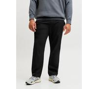 Schlupfhose "JPSTKANE TOBY JOGGER PLS", Herren, Gr. 44, N-Gr, schwarz, Web, Obermaterial: 82% Polyester, 16% Viskose, 2% Elasthan, JACK & JONES PLUSSIZE, unifarben, relaxed fit lang, Hosen Schlupfhose