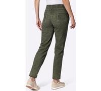 Webhose HEINE, Damen, Gr. 36, Normalgrößen, grün (khaki), 98% Baumwolle, 2% Elasthan, gemustert, unifarben, Hosen (51429250-36) khaki