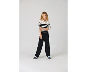 Schlupfhose KIDS ONLY "KOGPOPTRASH LIFE WIDE PANT PNT NOOS", Mädchen, Gr. 158, N-Gr, schwarz, Web, Obermaterial: 63% Viskose, 32% Nylon, 5% Elasthan, unifarben, loose fit normal, Hosen Schlupfhose (35
