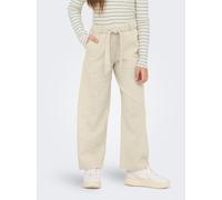 Schlupfhose KIDS ONLY "KOGTIZANA COTTON LOOSE PANTS WVN NOOS", Mädchen, Gr. 146, N-Gr, grau (pumice stone), Web, Obermaterial: 100% Baumwolle, unifarben, regular fit normal, Hosen Schlupfhose (7816400