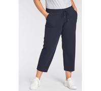 Schlupfhose KJBRAND "7/8 Babsie Jogg Sensitiv", Damen, Gr. 52, N-Gr, blau (dunkelblau), Web, Obermaterial: 75% Polyamid, 25% Elasthan, unifarben, 7/8-Länge, Hosen Schlupfhose, Sommerhose mit Schlupfbu