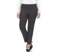 Schlupfhose KJBRAND "Schlupfhose Susie in Bi-Stretch, Kammgarnoptik", Damen, Gr. 27, K-Gr, grau (anthrazit), Web, Obermaterial: 63% Polyester, 35% Viskose, 2% Elasthan, bequem knöchelfrei, Hosen Schlu