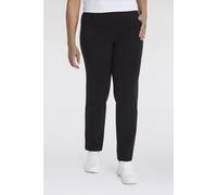 Schlupfhose KJBRAND "Schlupfhose Susie in Bi-Stretch, Kammgarnoptik", Damen, Gr. 44, N-Gr, schwarz, Web, Obermaterial: 63% Polyester, 35% Viskose, 2% Elasthan, bequem knöchelfrei, Hosen Schlupfhose, S