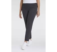 Schlupfhose KJBRAND "Schlupfhose Susie in Bi-Stretch, Kammgarnoptik", Damen, Gr. 46, N-Gr, grau (anthrazit), Web, Obermaterial: 63% Polyester, 35% Viskose, 2% Elasthan, bequem knöchelfrei, Hosen Schlu