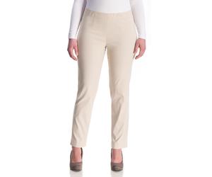 Schlupfhose KJBRAND "SUSIE Bengaline", Damen, Gr. 48, N-Gr, beige, Web, Obermaterial: 80% Viskose, 17% Polyamid, 3% Elasthan, gerade lang, Hosen Schlupfhose, Sommerhose mit Schlupfbund (99688856-48) b