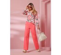 Schlupfhose HEINE, Damen, Gr. 48, Normalgrößen, rosa (koralle), 98% Baumwolle, 2% Elasthan, unifarben, Hosen Schlupfhose (32047528-48) koralle