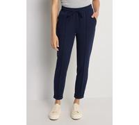 Schlupfhose LASCANA, Damen, Gr. 34, N-Gr, marine, Jersey, Obermaterial: 79% Polyester, 19% Viskose, 2% Elasthan, unifarben, figurumspielend 7/8-Länge, Hosen Schlupfhose, mit verstellbaren Tunnelzug (4