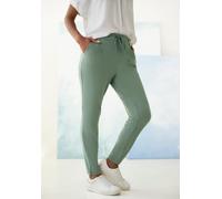 Schlupfhose LASCANA, Damen, Gr. 44, N-Gr, grün (jade), Jersey, Obermaterial: 95% Polyester, 5% Elasthan, unifarben, figurumspielend knöchellang, Hosen Schlupfhose, aus glatter Jerseyqualität, leichte
