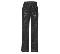 Schlupfhose LASCANA, Damen, Gr. 44, N-Gr, schwarz, Stoff, Obermaterial: 95% Polyester, 5% Elasthan. Futter: 100% Polyester, unifarben, festlich, figurumspielend lang, Hosen Schlupfhose, mit Pailletten