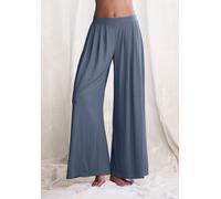 Schlupfhose LASCANA "Extra Weit", Damen, Gr. 36/38, N-Gr, jeans, Single Jersey, Obermaterial: 93% Polyester, 7% Elasthan, unifarben, weit lang, Hosen Schlupfhose, mit extraweit geschnittenen Beinen (4