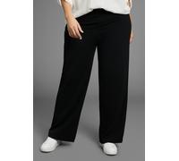 Schlupfhose LAURA SCOTT CURVE, Damen, Gr. 42, N-Gr, schwarz, Jersey, Obermaterial: 95% Polyester, 5% Elasthan, unifarben, Basic, figurumspielend extralang, Hosen Schlupfhose, aus formstabilem, elastis