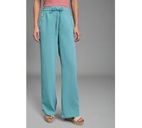 Schlupfhose LAURA SCOTT, Damen, Gr. 38, N-Gr, blaugrün, Web, Obermaterial: 100% Polyester, unifarben, bequem, Hosen Schlupfhose, weite Hose, mit Gummizug am Bund, mit Schlitz am Beinabschluss (2611842