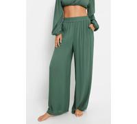 Schlupfhose LSCN BY LASCANA, Damen, Gr. 38, N-Gr, grün (olive), Crêpe, Obermaterial: 100% Viskose, unifarben, figurumspielend lang, Hosen Schlupfhose, aus Viskosecrepe, Topseller (59094900-38)