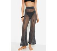 Schlupfhose LSCN BY LASCANA, Damen, Gr. 42, N-Gr, anthrazit, Obermaterial: 89% Polyamid, 11% metallisierte Fasern, leicht glänzend, leicht transparent, unifarben, figurbetont lang, Hosen Schlupfhose (