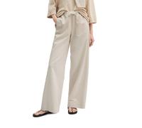Schlupfhose MARC O'POLO, Damen, Gr. 42, N-Gr, gray silk, Twill, Obermaterial: 54% Baumwolle, 23% Leinen, 23% Lyocell, weit lang, Hosen Schlupfhose, aus Bio-Baumwolle-TENCEL Lyocell-Leinen-Mix (1861650