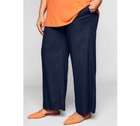 Schlupfhose SHEEGO, Damen, Gr. 50, Normalgrößen, blau (marine), 100% Viskose, unifarben, Hosen Schlupfhose (12228917-50) marine