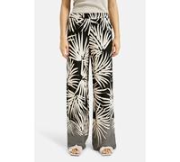 Schlupfhose MILANO ITALY, Damen, Gr. 42, Normalgrößen, schwarz, Material: 100% Viskose, bedruckt, lässig geschnitten lang, Hosen Schlupfhose, mit Elastikbund (92003232-42) schwarz