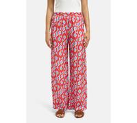 Schlupfhose MILANO ITALY, Damen, Gr. 46, Normalgrößen, rot, Web, Material: 100% Viskose, bedruckt, regular fit lang, Hosen Schlupfhose, mit Elastikbund (28009329-46) rot