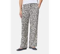 Schlupfhose mit Bindedetail und Leo-Muster grau|mehrfarbig 46