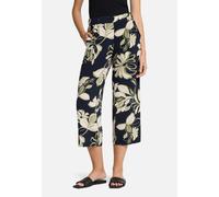Schlupfhose BETTY BARCLAY "Betty Barclay Damen Schlupfhose mit Bundfalten", Damen, Gr. 48, Normalgrößen, bunt (dunkelblau, grün), Obermaterial: 95% Polyester, 5% Elasthan., modisch, relaxed fit 3/4-Lä