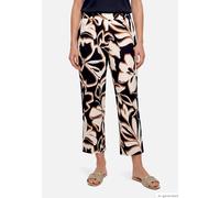 Schlupfhose BETTY BARCLAY "Damen mit Bundfalten", Damen, Gr. 38, Normalgrößen, dunkelblau, braun, Obermaterial: 94% Polyester, 6% Elasthan, relaxed fit 3/4-Länge, Hosen Schlupfhose (31275033-38) dunke
