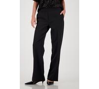 Schlupfhose MONARI "Hose Schlupf Bügelfalte", Damen, Gr. 38, N-Gr, schwarz, Web, Obermaterial: 85% Polyester, 15% Elasthan, unifarben, regular fit lang, Hosen Schlupfhose, Regular fit (75603404-38) sc