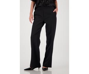 Schlupfhose MONARI "Hose Schlupf Bügelfalte", Damen, Gr. 42, N-Gr, schwarz, Web, Obermaterial: 85% Polyester, 15% Elasthan, unifarben, regular fit lang, Hosen Schlupfhose, Regular fit (75603404-42) sc