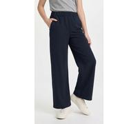 Schlupfhose NAME IT "NKFNALINNA WIDE PANT NOOS", Mädchen, Gr. 110, N-Gr, navy blazer, Jersey, Obermaterial: 95% Polyester, 5% Elasthan, unifarben, weit lang, Hosen Schlupfhose, Materialmix, weiter Bei