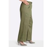 Schlupfhose SHEEGO, Damen, Gr. 46, Normalgrößen, oliv, 100% Lyocell, unifarben, Hosen Schlupfhose (87443656-46) oliv