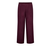 Schlupfhose ONLY CARMAKOMA "CARBAY STRAIGHT PANTS WVN BF", Damen, Gr. 48, Länge 32, rot (winetasting), Web, Obermaterial: 100% Polyester, unifarben, Hosen Schlupfhose, Sommerhose (24141430-48) winetas
