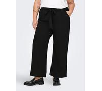 Schlupfhose ONLY CARMAKOMA "CARLUX LIFE PALAZZO ANKLE PANT NOOS", Damen, Gr. 48, N-Gr, schwarz, Web, Obermaterial: 95% Polyester, 3% Elasthan, 2% sonstige Fasern, unifarben, regular fit knöchellang, H