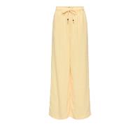 Schlupfhose ONLY "ONLEMMIA MW PULL-UP X-WIDE PANT PNT", Damen, Gr. M (38), Länge 32, sunlight, Web, Obermaterial: 98% Polyester, 2% Nylon, unifarben, lang, Hosen Schlupfhose, Materialmix, Regular Wais