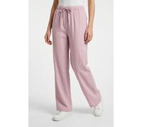 Schlupfhose ONLY "ONLGOA MW LINEN BL PULL-UP PANT CC PNT", Damen, Gr. M (38), Länge 32, burnished lila, Web, Obermaterial: 70% Viskose, 30% Leinen, unifarben, regular fit lang, Hosen Schlupfhose, mit