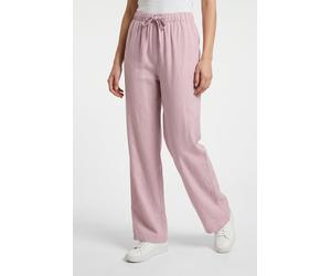 Schlupfhose ONLY "ONLGOA MW LINEN BL PULL-UP PANT CC PNT", Damen, Gr. S (36), Länge 32, burnished lila, Web, Obermaterial: 70% Viskose, 30% Leinen, unifarben, regular fit lang, Hosen Schlupfhose, mit